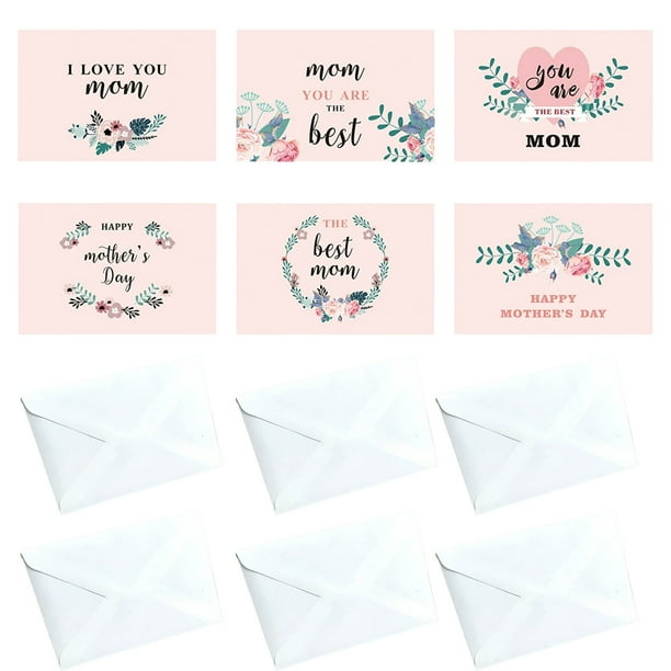 Tarjetas del Día de la Madre con sobres y pegatinas para recordarte en este día - La mejor mamá del mundo