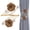 Brown, variant on 1 Pack Curtain Tiebacks, Rose with Pearls Curtain Holdbacks, Decorative Gold Curtain Tiebacks, Handmade Flower Curtain Holdbacks No Drill, Curtain Holder for Home Office Decor (Red)