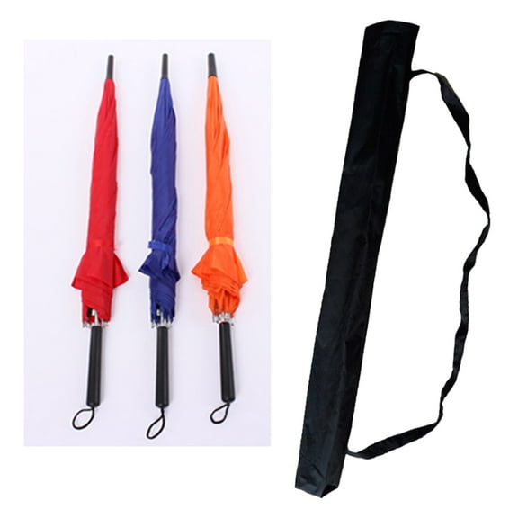 Opvise Foldable Umbrella Storage Bag Dustproof Waterproof Fabric Upside Down C-Handle Umbrella Storage Bag for Travel Black