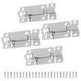 thumbnail image 1 of HSHDLDF 4PCS 3" Barrel Bolt Latch Door Security Slide Latch Lock Stainless Steel Barrel Bolt Slide Lock Latch Hardware for Door Brushed Finish Sliding Lock with 24 Screws, 1 of 7