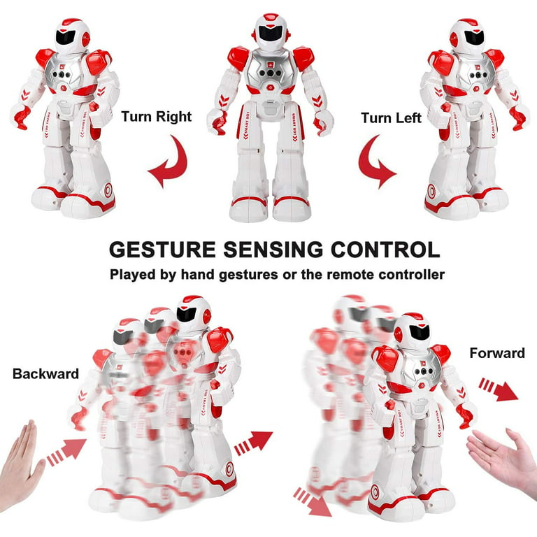 Smart RC Robot Toy for Kids, Gesture Sensing Dancing Robot for Boys Girls,  Smart Remote Control Robot Programmable Robotic Toy Gif
