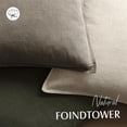 thumbnail image 4 of Juego de fundas de almohada Foindtower de lino decorativo, 45 x 45 cm, color marrón, 4 of 7