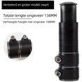 thumbnail image 3 of Aluminum Alloy Handlebar Risers - 5 Adjustment Rings - 40-80mm Height Increase - Adjustable Bike Handlebar Risers - Black, 3 of 3