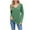 Green-21, variant on STETMN V Neck T-Shirt for Women Casual Long Sleeve Pleated Tops Loose Fit Fall Pullover Shirt