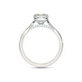 thumbnail image 4 of AFFY Solitaire Engagement Wedding Ring for Women Center 9X7MM Emerald and Round Lab Created Moissanite Rings Jewelry Gift for Her In 14K Solid White Gold Size 4.5, 4 of 6