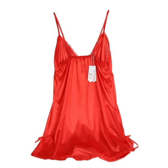 EFINNY - EFINNY Sexy Womens Silk Robe Babydoll Nightgown Sleepwear ...