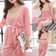 thumbnail image 2 of Batas Para Mujer, Bata de Baño, Pijama Aterciopelado, Camisón, Abrigo Con Tirantes, Pantalón, Ropa Para El Hogar, 3 Piezas Odeerbi  ODB141815, 2 of 9