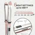 thumbnail image 6 of Rozamor Professional Flat Iron Hair Straightener, Titanium Ionic Hair Straightening, Fast Heating Hair Tools, Pink 2 in 1 Dual Voltage Hair Straightener Curler for All Hairstyles, 6 of 7