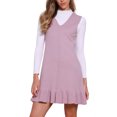 thumbnail image 1 of VESTIDO DE PUNTO GRUESO SIN MANGAS CUELLO EN V CON DOBLADILLO VOLANTE M ROSA POLVO, 1 of 6