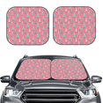 thumbnail image 2 of Fotbe Pastel Christmas Trees on Pink 2-Piece Car Windshield Sun Shade | Sun Blocker for Car Windshield | Foldable Automotive Interior Accessories for Sun Protection-Medium, 2 of 7