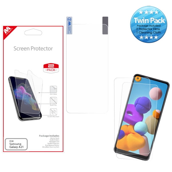 Samsung Galaxy A21 Screen Protector [2 Pack] Premium HD Clear Transparent PET Flexible TPU Soft Protetive Film LCD Anti-Scratch, Case Friendly Screen Protector for Samsung Galaxy A21 [2020]