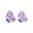 thumbnail image 2 of RUINIXCW Newborn Baby Girl My First Halloween Outfit Infant Girl Fall Winter Clothes Letters Embroidery Long Sleeve Romper Skirt Headband Socks Set, 2 of 10