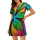thumbnail image 1 of Fotbe Multicolored Beautiful Flower Bata de Dormir para Mujer con Estampado, Camisón de Algodón de Manga Corta, Ropa de Dormir Casual, 1 of 6