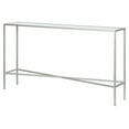 thumbnail image 4 of Henn&Hart 55" Powder Coated Silver Metal/Glass Console Table, 4 of 8