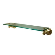 Kingston Brass BA4819PB Metropolitan Cosmetic Glass Shelf, Polished Brass