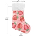 thumbnail image 2 of Coolnut Strawberry Christmas Stocking, Personalized Large Candy Stocking, Xmas Stockings Decoration Hanging Gift for Family Holiday Party Ornaments Decor Fireplace, 2 of 7