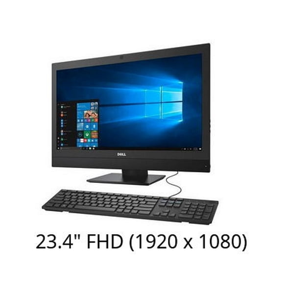 Dell OptiPlex 7450 AIO Quadricœur Intel Core i5-7500 3,4 GHz / 8 Go / 500 Go / 23,4 Pouces FHD (1920 x 1080) / Caméra / Wi-Fi / USB-C / HDMI / Windows 11 Pro / Remis à Neuf