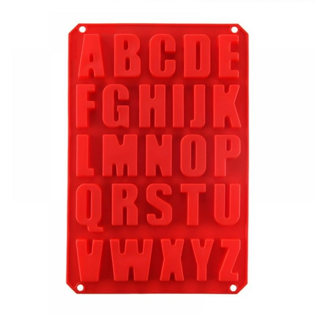 Silicone Letter Cake Mold DIY Ice Tray Kitchen Cake Pan Non-stick without BPA Chocolate Mold Red Mold Cake Baking Utensils Baking & Pastry Tools