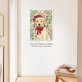 thumbnail image 5 of Moonow7 Labrador Retriever Art - Vintage Christmas Wall Decor, Yellow Lab Botanical Print for Holiday Decor in Living Room, Entryway, Kitchen, Lab Lover Gift, Unframed Size 40x50cm / 16x20", 5 of 13