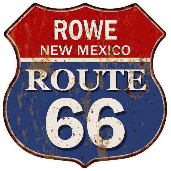 ROWE, NEW MEXICO Route 66 Shield Metal Sign Man Cave Garage 211110013165