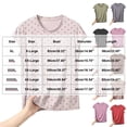 thumbnail image 4 of Loopsun Womens Short Sleeve Pajama Tops Print Round Neck Short Sleeve Thin Loose Loungewear, 4 of 5