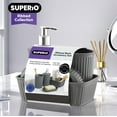 thumbnail image 5 of Superio Brand Superio Decorative Ribbed Bathroom Accessory Set, Plastic - Grey (4 Pack), 5 of 7
