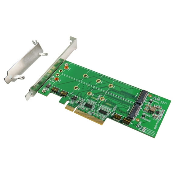 PCIe x8 Gen4 for Bifurcated M.2 NVMe Dual Port AIC