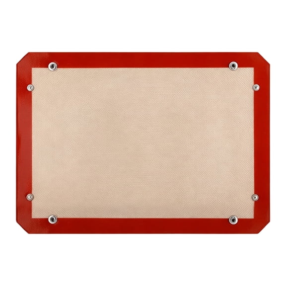 Snap-Corner Baking Mat with Convertible Raised-Edges Tray Design