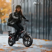 1000W Peak 2 Seater Electric Bike, 16 x 3.0 Fat Tire Electric Bicycle for Adults, 48V 20Ah Battery, Up to 30-50 Miles & 30Mph for Outdoor Riding Ebike UL2849