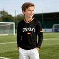 thumbnail image 2 of Boys Graphic Tees Athletic Long Sleeve Letter Print V Neck Comfortable Top for Casual Wear Boys' Tops Tees Shirts 3 Years-4 Years, 2 of 3