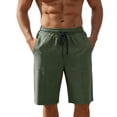 thumbnail image 3 of Thousandth Men's Vacation Quick Dry Regular Fit Plus Summer Size Elastic Waist Drawstring Shorts Pocket Cargo Lightweight Shorts Running Fashionable Pants Bandage Casual Shorts, 3 of 10