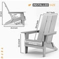 thumbnail image 3 of WINSOON Modern Folding Adirondack Chair Plastic, 1s Expand/Store Upgrade Unlocked Weather-Resistant-Grey, 3 of 5