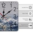 RKSupls 10×10inch Square Silent Wall Clock Wooden Frame, Ocean Waves ...