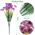 thumbnail image 6 of JEMONG 12 Bundles Artificial Flowers Outdoor Fake Flowers Plastic Plants Garden Decorating Purple, 6 of 10