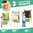 thumbnail image 3 of Belleur All-in-One Art Easel for Toddlers 2-8 with 2 Paper Rolls & Deluxe Accessories- Green, 3 of 6