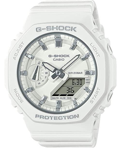 Casio G-Shock Analogique / Numérique Blanc / Argent Dames Regarder GMAS2100-7A