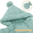 thumbnail image 4 of Ingzy Baby Girls Boys Warm Snowsuit Jumpsuit Down Coat Romper Onesie Hooded Puffer Jacket Outwear, 4 of 7