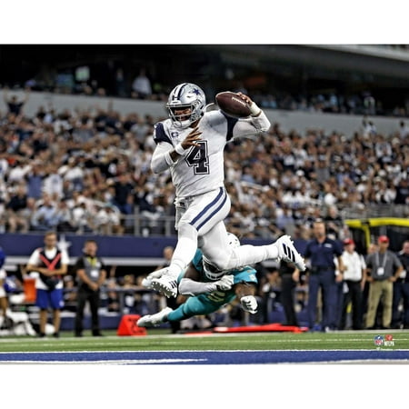 Dak Prescott Dallas Cowboys Unsigned Rushing Touchdown Photograph