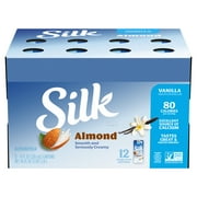 Silk Shelf-Stable Vanilla Almond Milk Singles, 8 Oz., 12 Count
