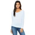 thumbnail image 1 of Bella + Canvas Ladies Flowy Long-Sleeve Off Shoulder T-Shirt, 1 of 1