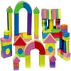 Click N Play Non-toxic Foam Blocks, Building Block and Stacking Block, Amazing As Bath Toys, 60 Count with Carry Tote