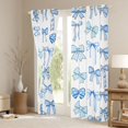 thumbnail image 3 of jejeloiu Kawaii Bowtie Cartoon Bow Curtains Pack of 2 (42x84 Each),Blue White Curtains Blackout For Girl Kids, 3 of 6