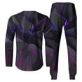 thumbnail image 5 of Wavsuf Sweatsuits 2pcs Sets Mens Jogger Set Long New Motion Shirt Sweatshirt and Sweatpants Purple Size L, 5 of 5