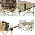 Folding camping table with carry bag aluminum camping side table 66lbs capacity foldable small camp side table for outdoor wood large