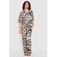 thumbnail image 2 of Women's Crepe Knit Zebra Print Shirt, 2 of 4