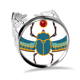 thumbnail image 1 of Egipto Red yellow blue beetle atonism Anillo de compromiso de boda de amor ajustable Unbranded M, 1 of 3