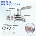 thumbnail image 5 of AEVXKHI 2PCS Stainless Steel Spigot for Beverage Dispenser, Sturdy Beverage Dispenser Spigot, Water Dispenser Replacement Part for Sun Tea Jar Party Camping, 5 of 10
