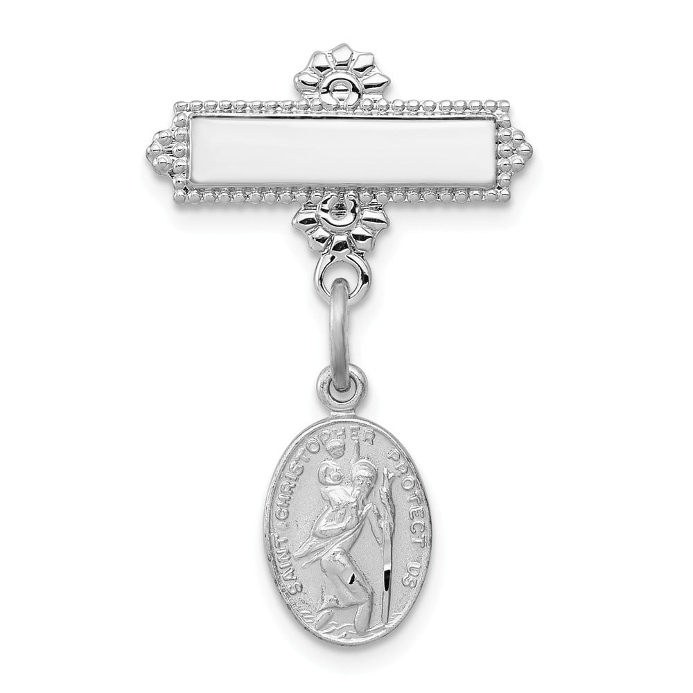 Roy Rose Jewelry Sterling Silver Antiqued Saint Christopher Medal