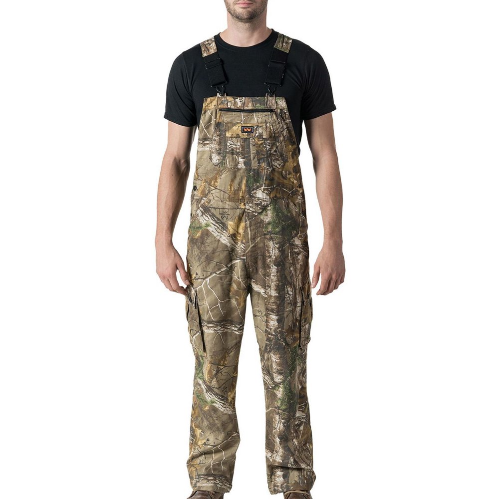 Walls Walls Men's Hunting Non Insulated Bib Overalls Real Tree Xtra
