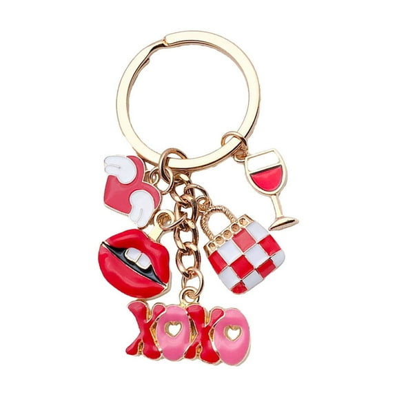 Eoozwa Heart Keychain for Women Red Pink Love Keychains for Handbag Charms Backpack Car Keyring Adorable Gift for Her Valentine's Day Gifts